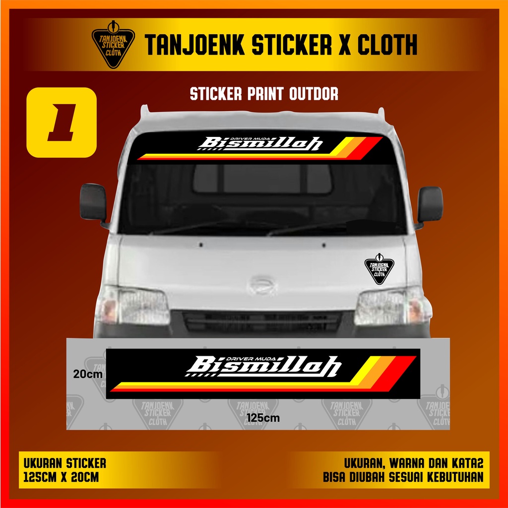 Jual Sticker Poni Mobil Stiker Kaca Depan Grandmax Toyota Kijang Avanza Brio Dan Minibus