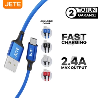 JETE Kabel Data Spark USB To Type C Fast Charging Cable Quick Charger Nylon Braided