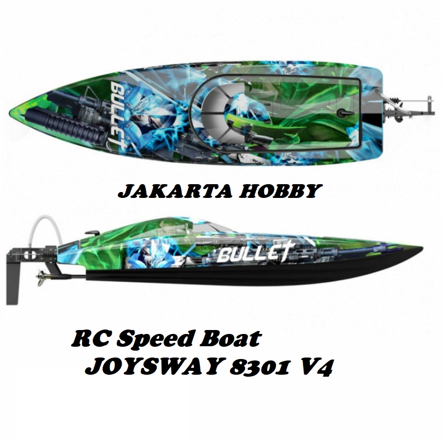 Jual RC Speedboat Balap Joysway 8301 V4 Bullet Brushless V4 2.4GHz ...
