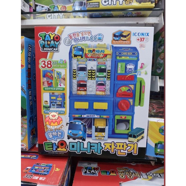 Jual Iconix Tayo little bus mini car vending machine toy | Shopee Indonesia