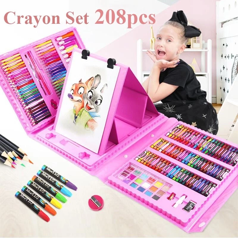 Art Set 208 Pcs Crayon Gambar Anak Portable | AutoStock