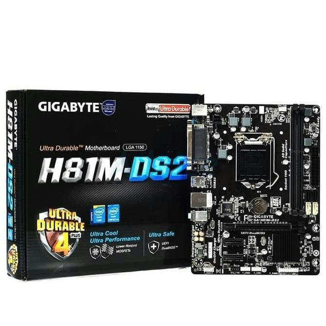 Jual Motherboard Gigabyte H81MDs2 Socket 1150 Haswell (Tray) 100 Baru