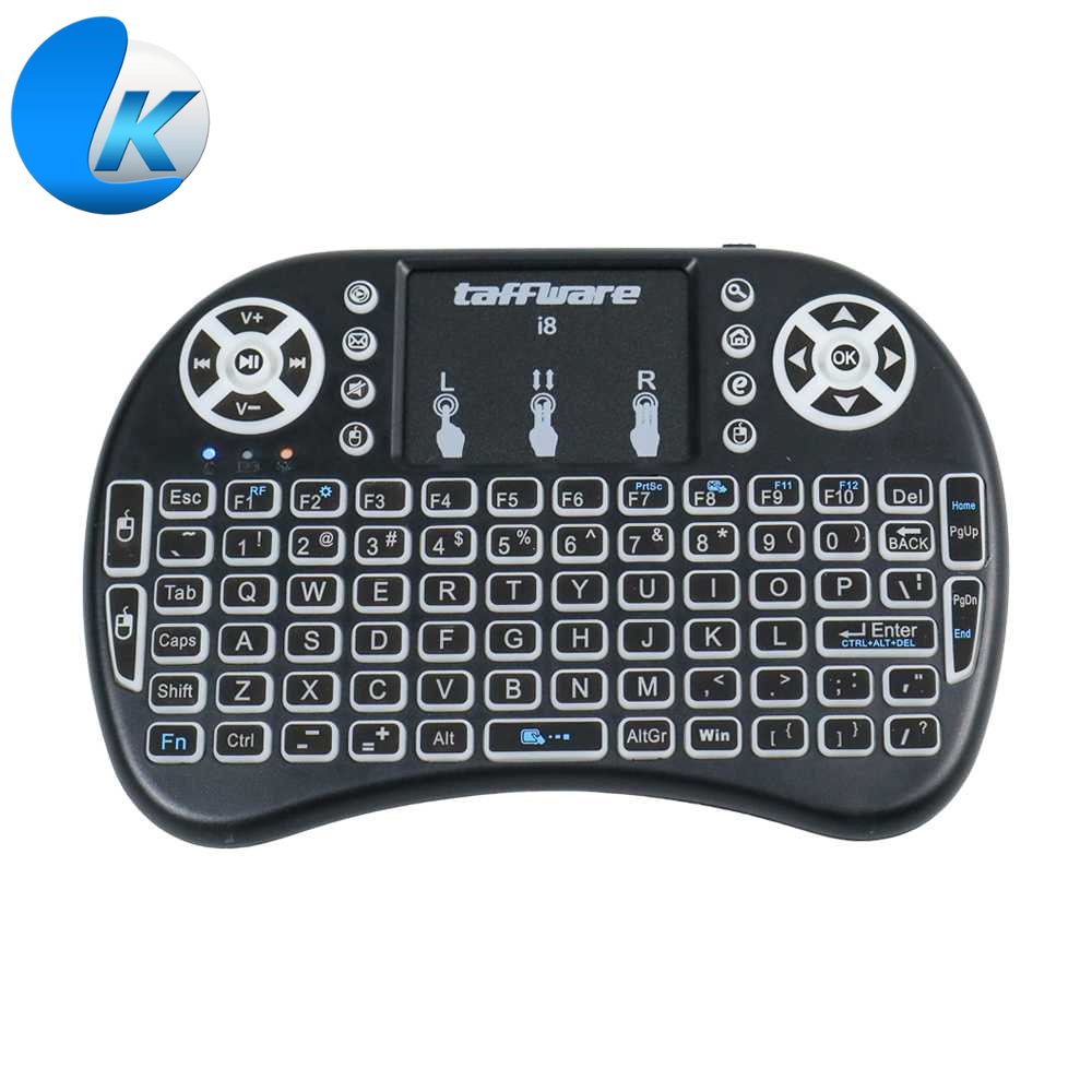 Jual Taffware Air Mouse Wireless Mini Keyboard RGB 2.4GHz Touch Pad ...