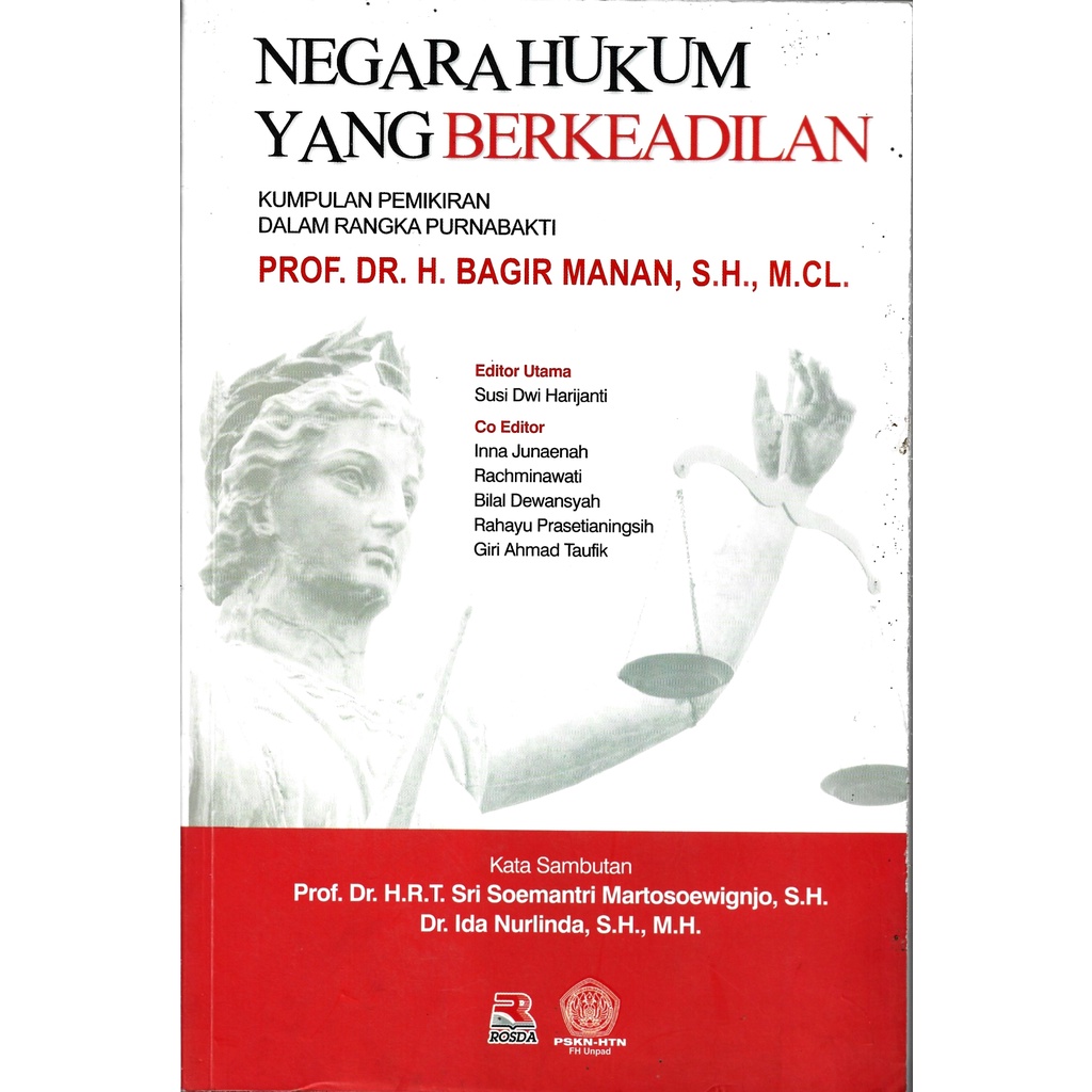 Jual Negara Hukum Yang Berkeadilan Bagir Manan Susi Dwi Harijanti ...