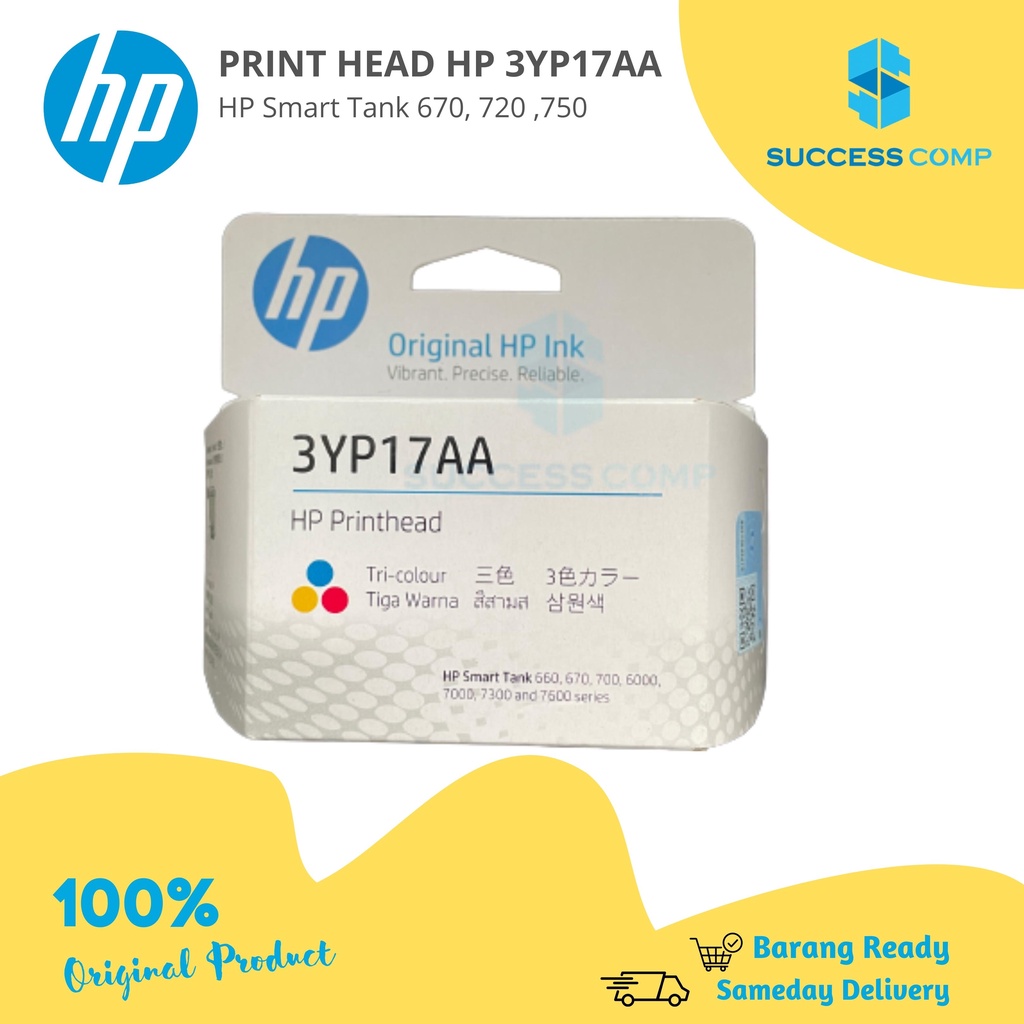 Jual Print Head HP Smart Tank 670 720 750 Head HP X4E75AA 3YP17AA ...