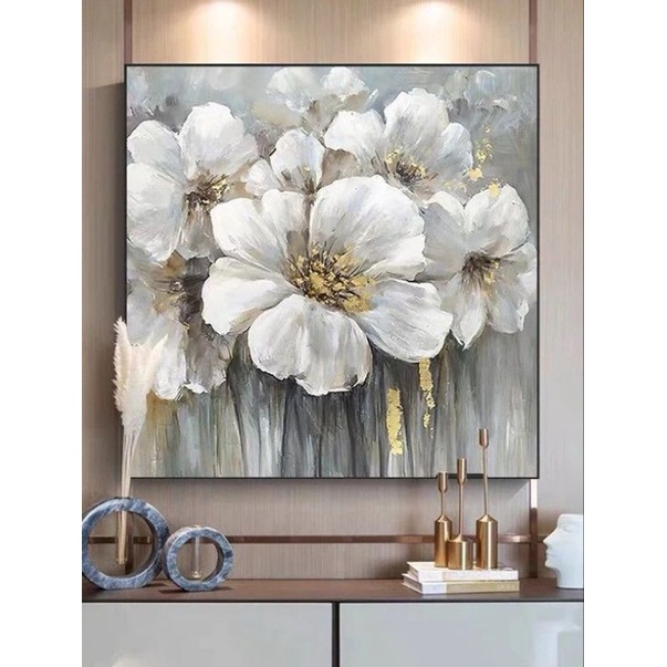 Jual HIASAN DINDING LUKISAN BUNGA MODERN ROOM MINIMALIS (KARYA TANGAN ...