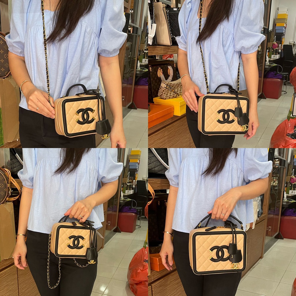 Jual Chanel Vanity Case Bag F P YU Shopee Indonesia