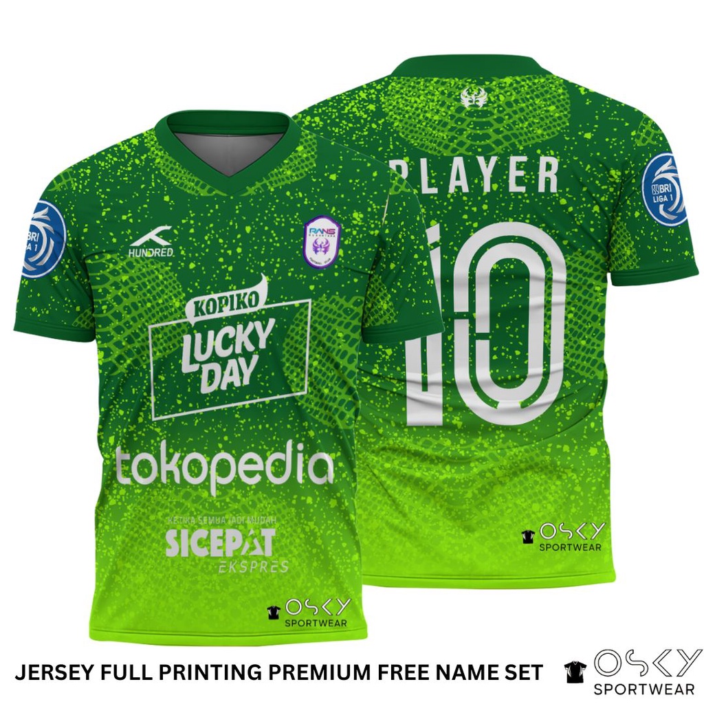 Jual KAOS JERSEY RANS HIJAU 2022-2023 PREMIUM FULL PRINTING FREE NAME ...