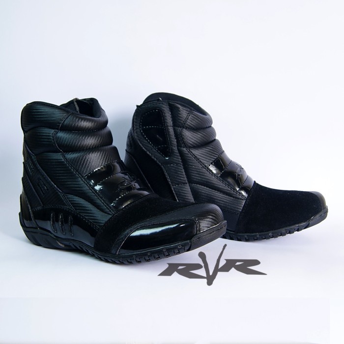Jual Habisinstok Sepatu Motor Rvr Rush V2 Black Kmn05 | Shopee Indonesia