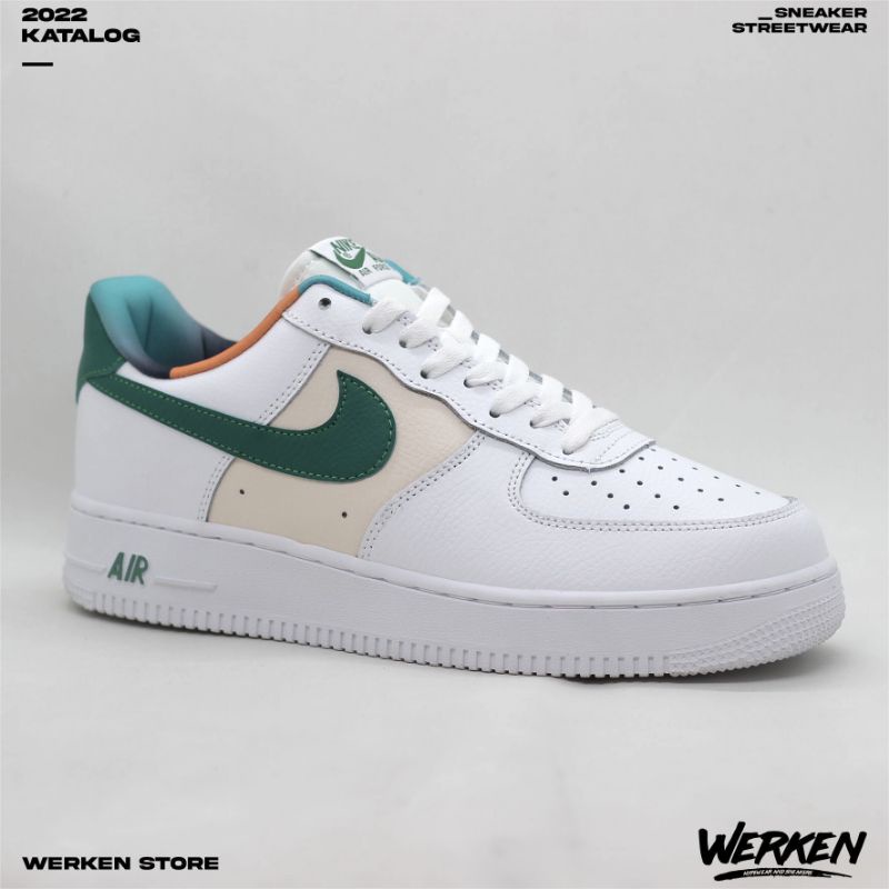 Jual Nike Air Force 1 Embedded white Green | Shopee Indonesia