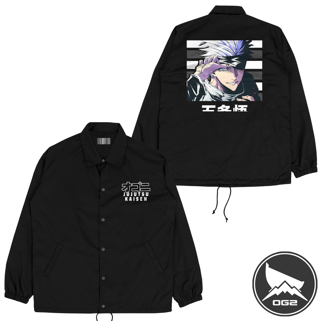 Jual Jacket Coach anime jujutsu kaisen gojo satoru A122 jaket OG2 1E A ...