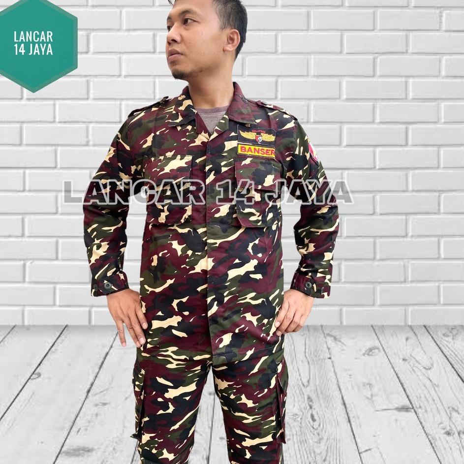 Jual New Sale Baju Banser Seragam Pdl Banser Doreng Nasional Atribut Banser Bahan Ripstok Dan