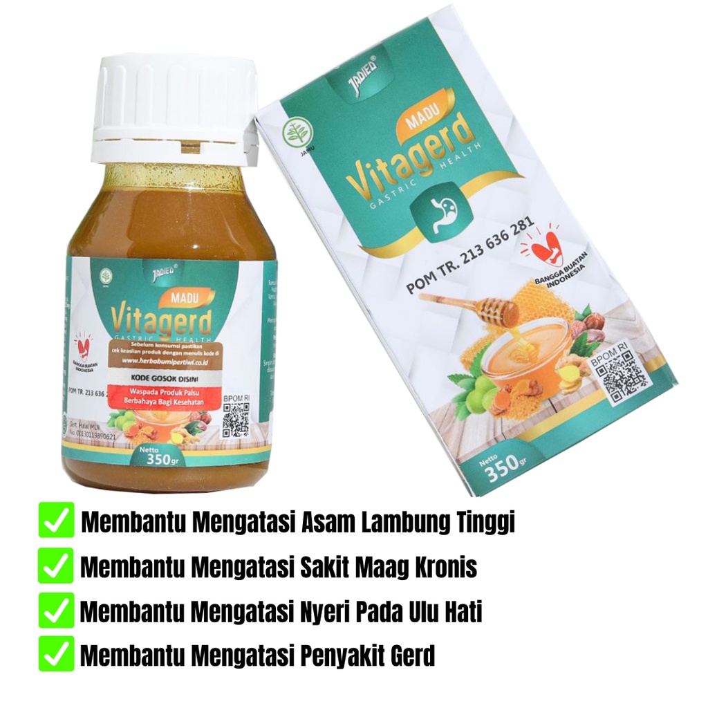 Jual VITAGERD - Madu Vitagerd Herbal Obat GERD Dan Asam Lambung ...