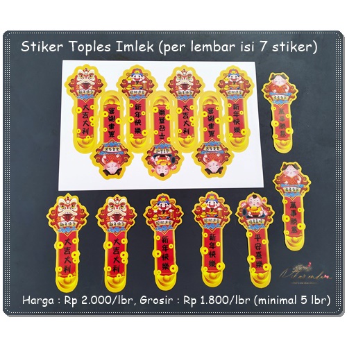 Jual IMLK-220 : Stiker Toples Imlek (per Lembar Isi 7 Stiker) | Shopee ...