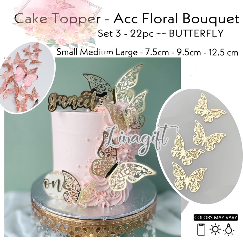 Crowye 182 Pcs Flower Bouquet Accessories Corsage Bouquet Pins Crown Cake  Topper and 3D Gold Butterflies for Bouquets Diamond Pearl Pin for Wedding  Birthday Party DIY Craft (Gold, Silver, Rose Gold) 