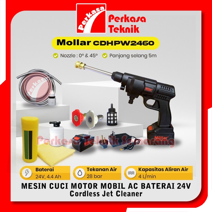 Jual Mesin Steam Cuci Mobil Cordless Jet Cleaner Mollar Baterai