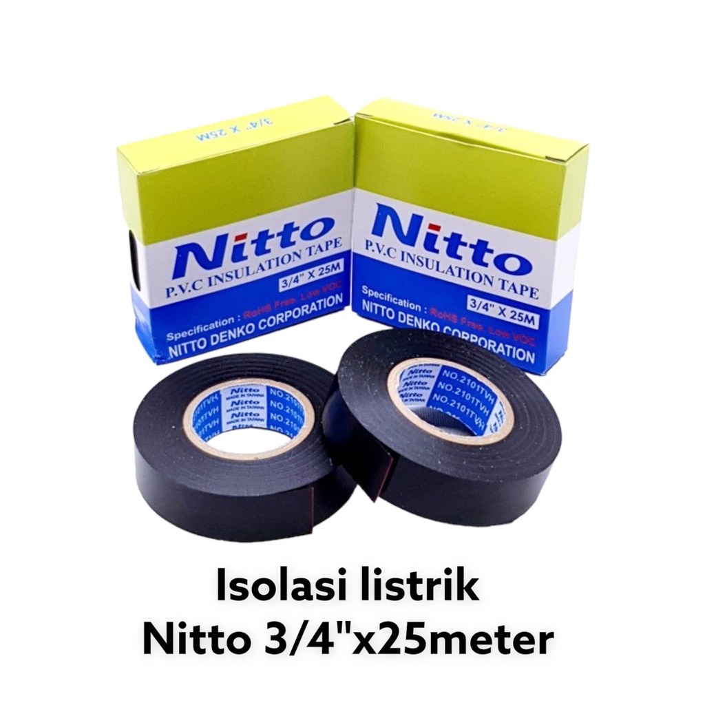 Jual Isolasi Listrik Nitto Original Isolasi Hitam Isolasi Kabel Shopee Indonesia