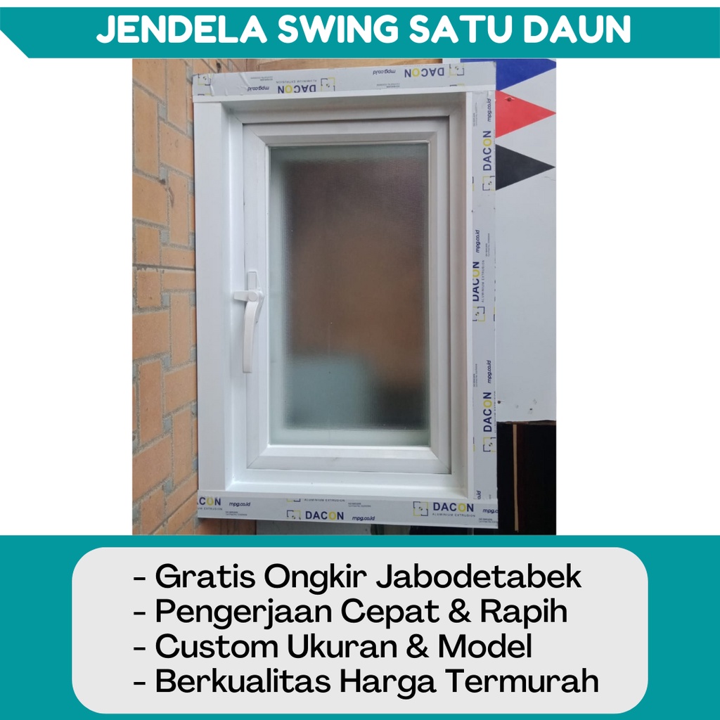 Jual JENDELA ALUMINIUM MODEL SWING 1 DAUN UK L80XT40-100CM CUSTOM ...