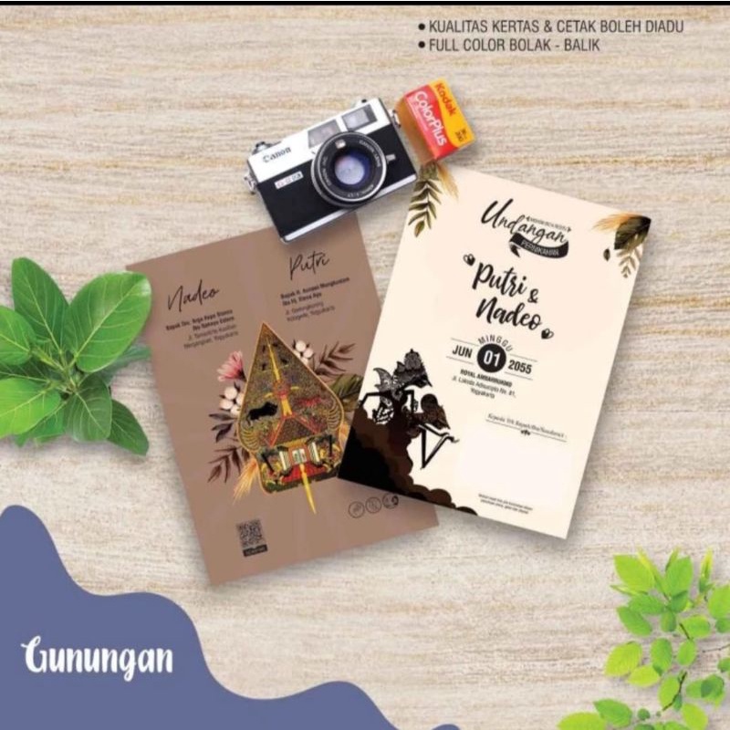 Jual Undangan Pernikahan Gunungan Jawa Tamplate | Shopee Indonesia