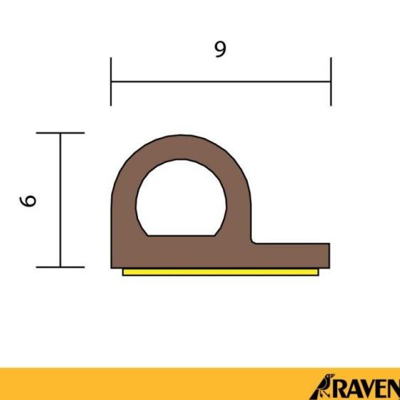 Jual RAVEN RP48 Coklat 6 Meter Door Seal Penutup Celah Kusen pintu ...