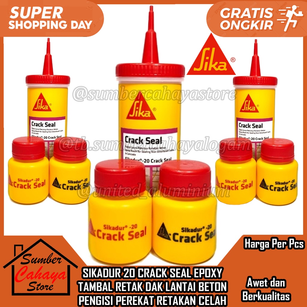 Jual Sikadur20 Crack Seal Epoxy Tambal Retak Dak Lantai Beton 160ml