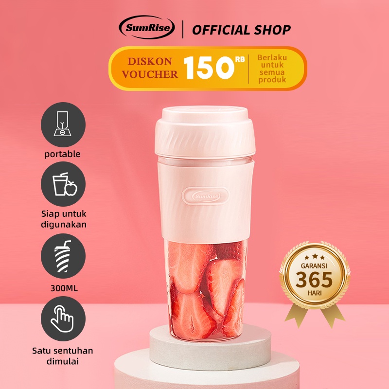 Jual Sumrise Blender Portable 300ML Usb Juicer Mini Multifungsi 4 Mata Pisau juicer portable