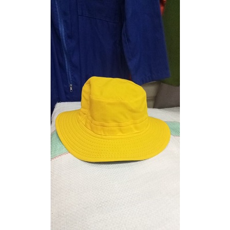 Jual topi rimba Kuning polos | Shopee Indonesia