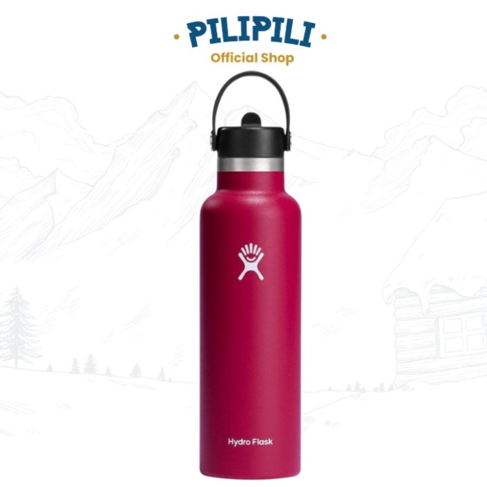 Jual Botol Hydro Flask Standard Mouth Flex Straw 21 oz / 621 ml Snapper ...