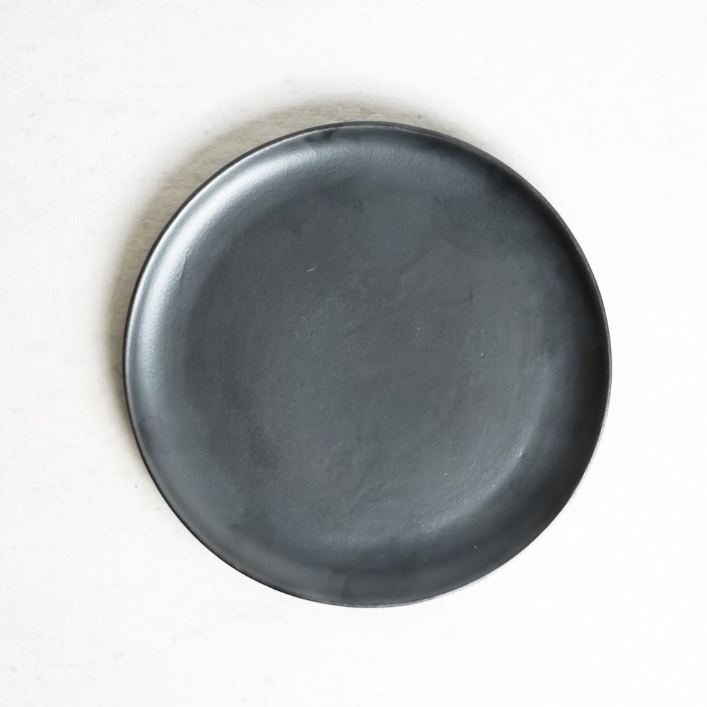 Jual Nuanza Piring Keramik Hitam Round Plate Black Doff Shopee