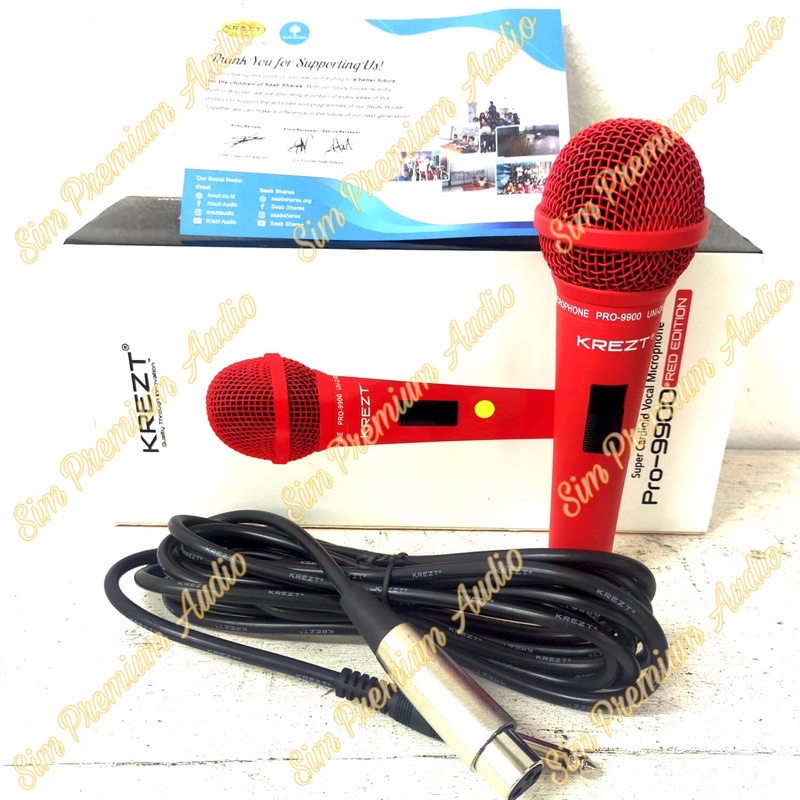 Jual Microphone Mic Kabel Krezt Pro Pro Vocal Dynamic Original