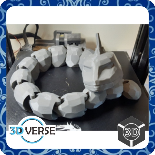 Jual [3DVERSE] Articulated Onix Pokemon Toy Mainan Anak Fleksibel 3D