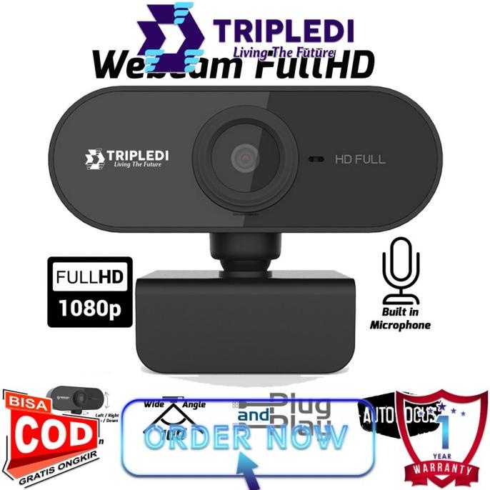 Jual Tripledi Webcam Full Hd 1080P Computer Pc Laptop Tv Rotatable With ...