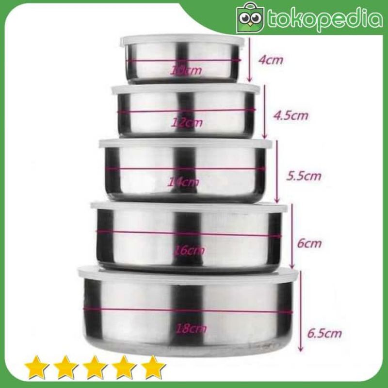 Jual RANTANG BERANAK 5 SUSUN BAHAN STAINLESS | Shopee Indonesia