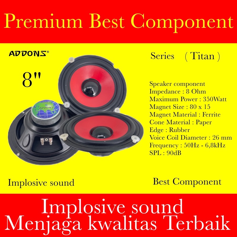 Speaker Elsound Inch Yellow Magnet Besar 150 Watt Japan Audio 8ohm