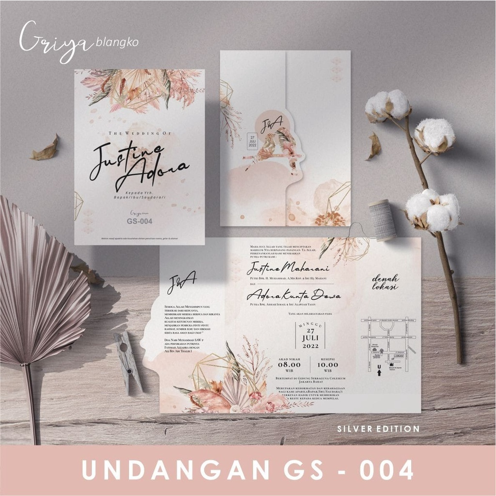 Jual Blanko Undangan Nikah Kosongan Undangan Pernikahan Kosong Griya