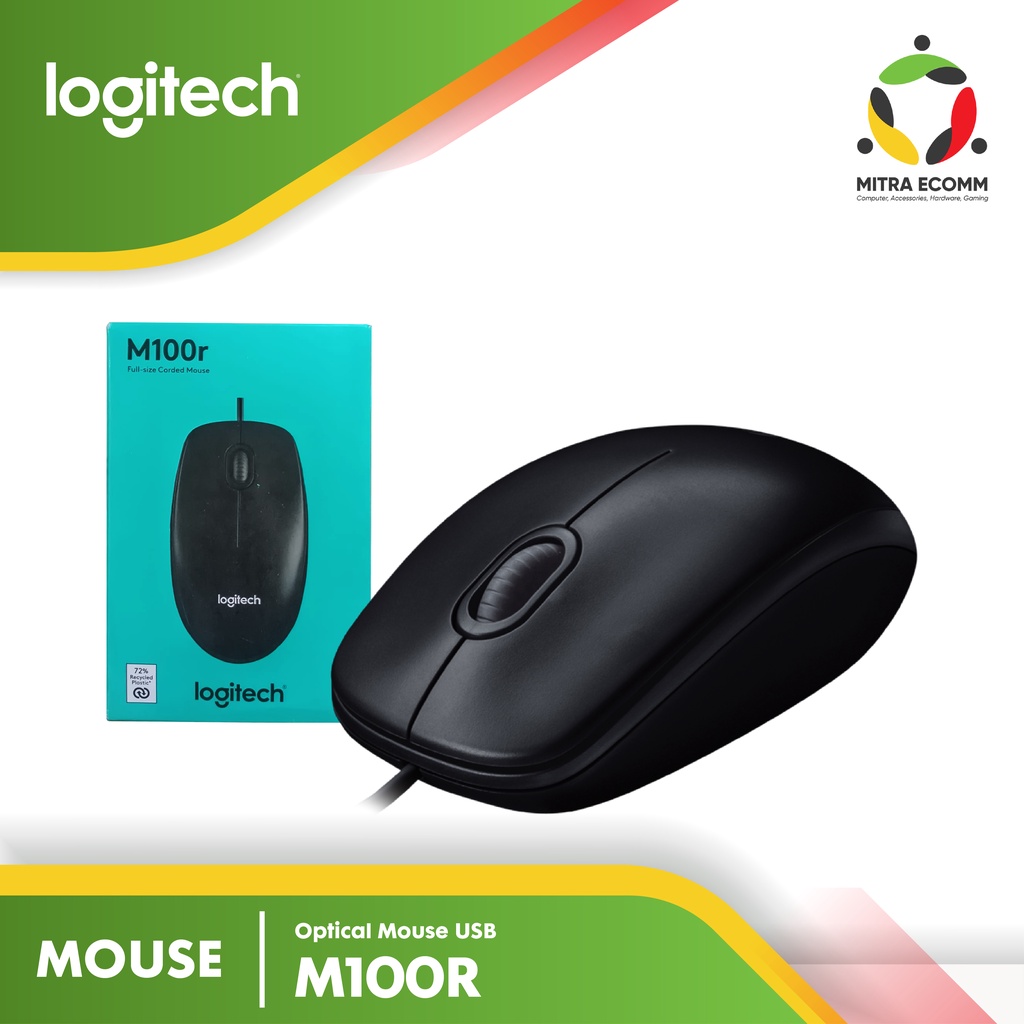 Jual MOUSE LOGITECH M100 R Optical USB Black | Shopee Indonesia