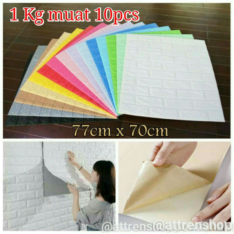 Jual Wallpaper Foam 3D Panel Bata Shopee Indonesia
