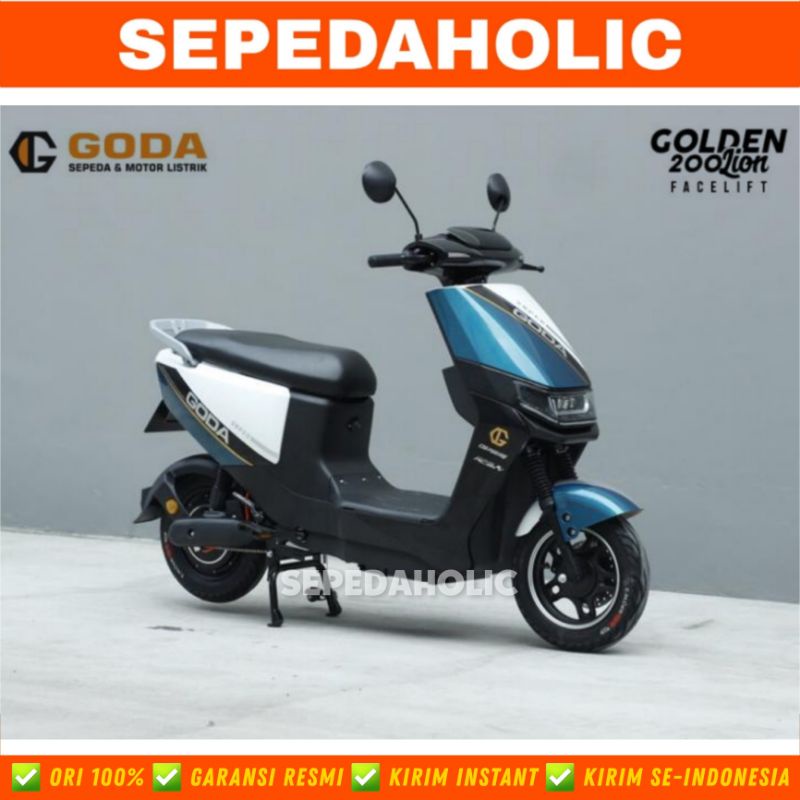 Jual Sepeda Motor Listrik GODA GOLDEN LION 200 NEW Facelift 800 Watt ...