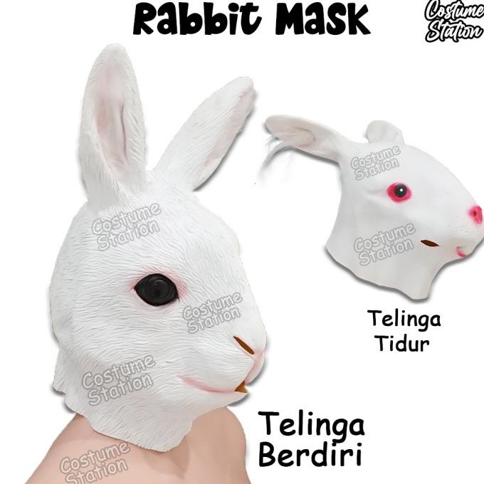 Jual Topeng Kelincirabbit Bunny Mask Latex Hewan Binatang Animal