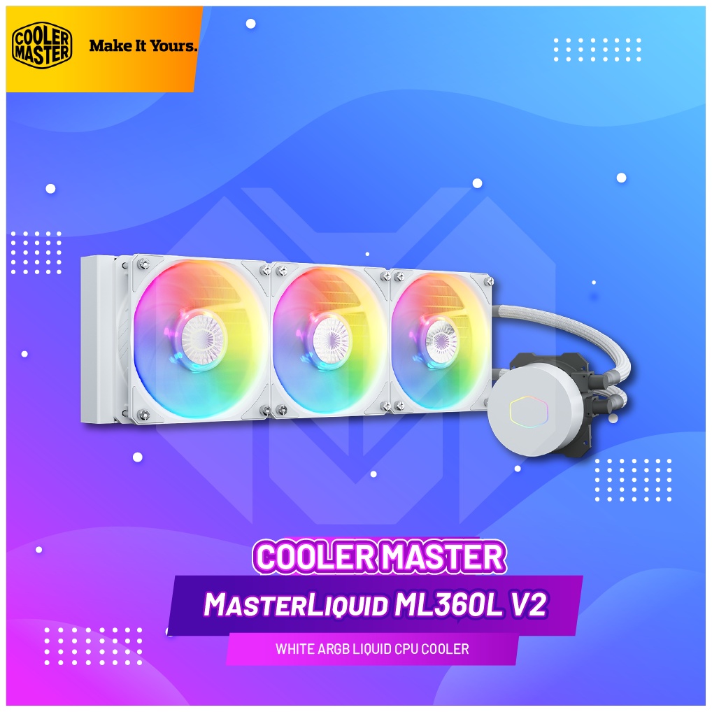 Jual Cooler Master MasterLiquid ML360L V2 White ARGB Liquid CPU Cooler