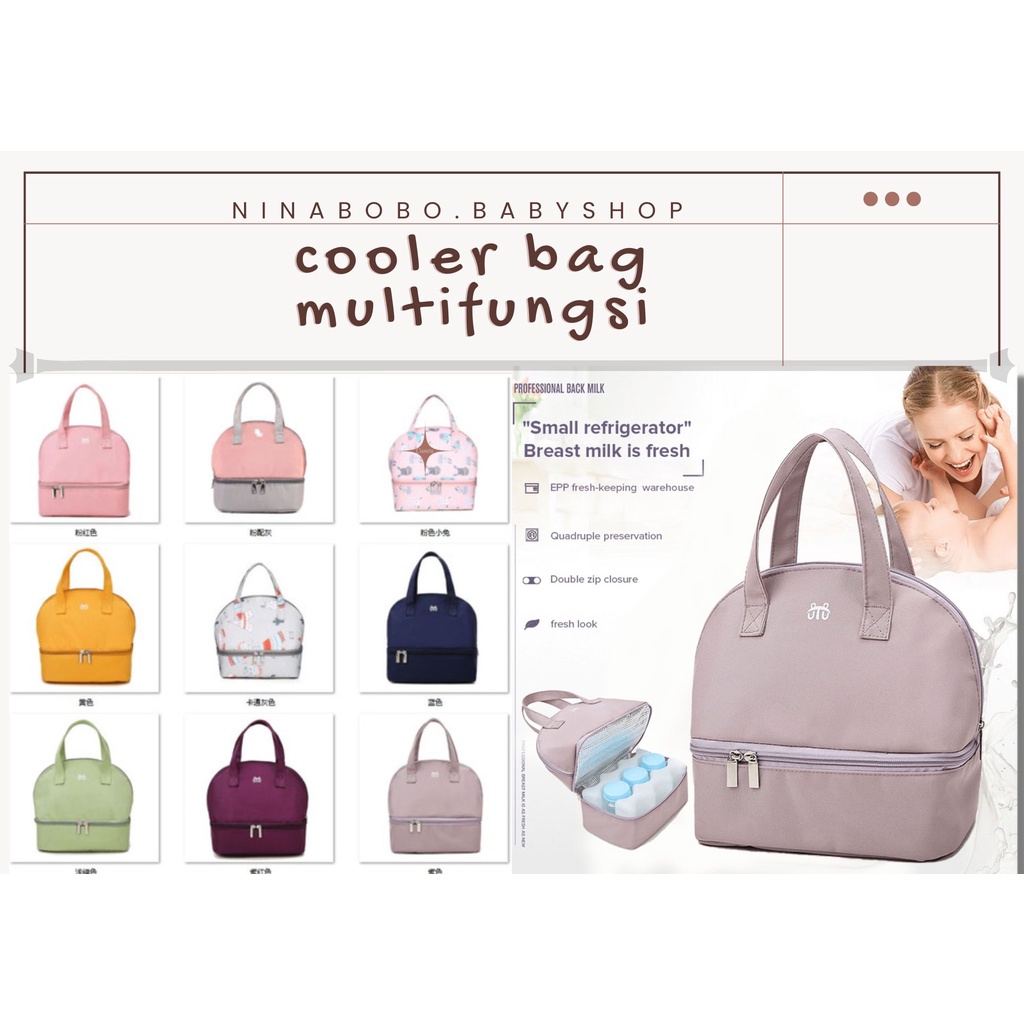 Jual Cooler bag tas penampung asi tahan air multifungsi / tas bekal