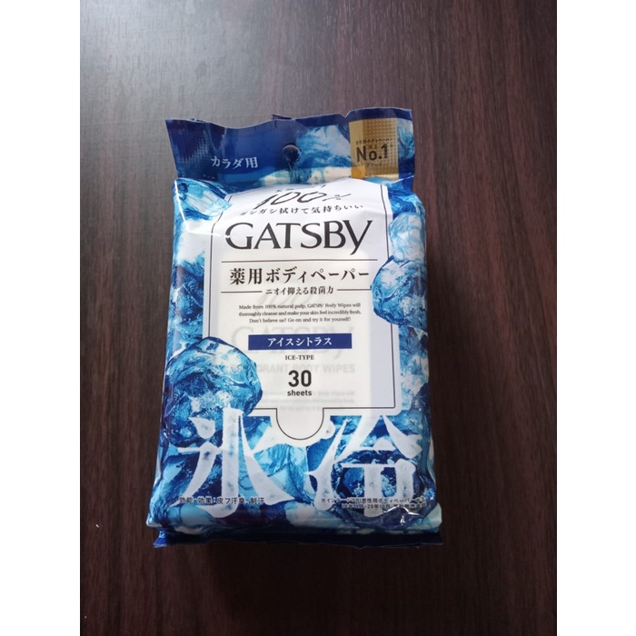 Jual Mur Tissue Basah Body Wipes Ice Citrus Gatsby 30 Lbr | Shopee ...