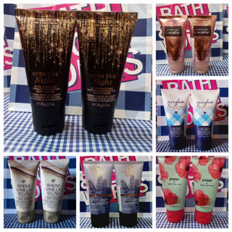 Jual Bath & Body Works (BBW) - Body Cream 70g & Body Lotion 88ml ...