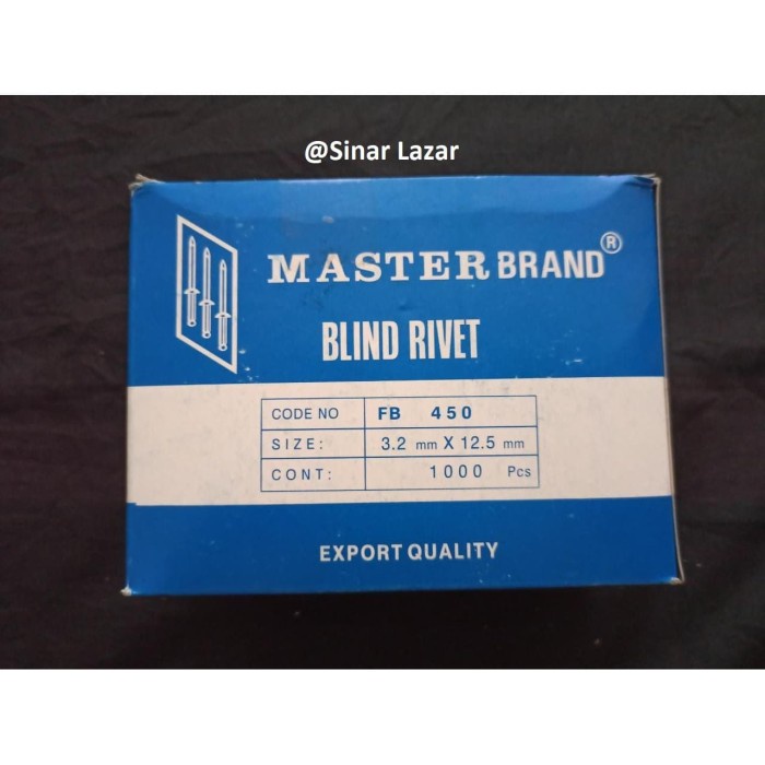 Jual Paku Rivet / Blind Rivet Master FB 450 size 3,2 mm x 12.5 mm (100 ...