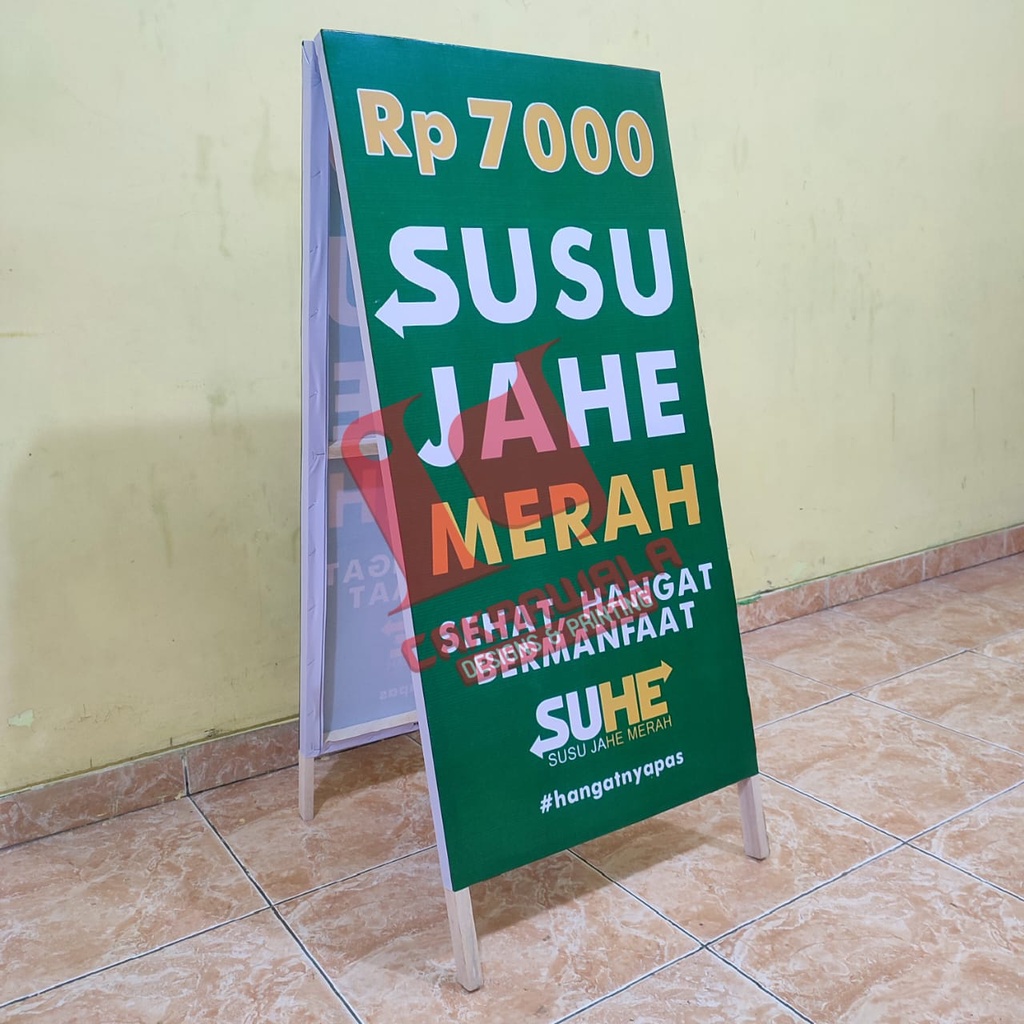 Jual Stand Banner Kayu Ukuran 50 X 110 A Banner Segitiga Rangka Kayu Stand Banner Kayu 