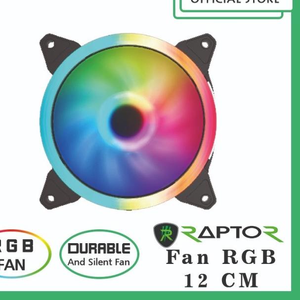 Jual Fan Casing Gaming 12cm LED Auto Dual RGB RAPTOR FAN Silent 16 