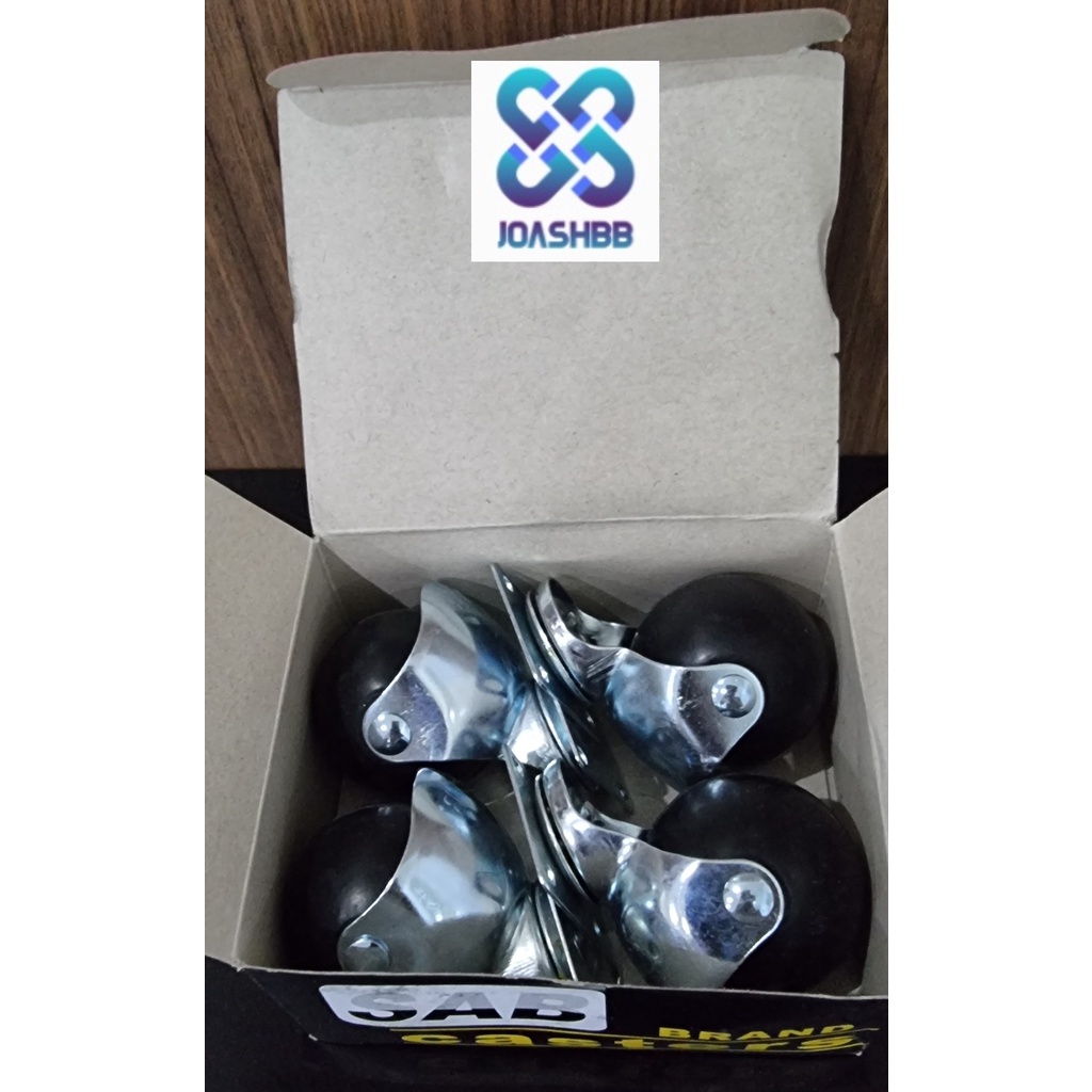 Jual [4 BUAH] Roda Karet Hitam Bulat TG50 isi 4 buah / Roda Trolley ...