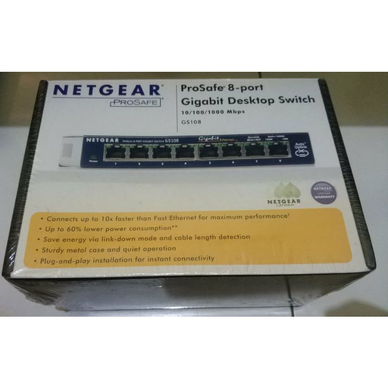Jual Netgear Prosafe GS108 8-port Gigabit Desktop Switch 10/100/1000 ...