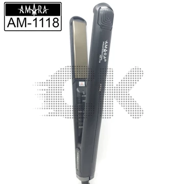 AMARA AM 1118 Catokan Pelurus Dan Pengeriting Rambut Plat Tourmaline Cepat Panas Cocok