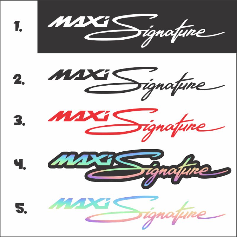 Jual Sticker maxi signature stiker maxi signature stiker motor | Shopee ...